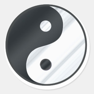 Sticker Rond Métal de Yin Yang