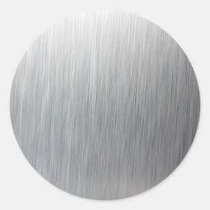Sticker Rond Métal en aluminium balayé