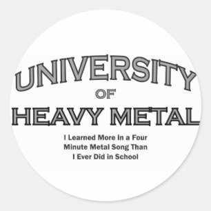 STICKER ROND MÉTAL LOURD MUSIQUE