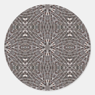 Sticker Rond Métal Maillé Argent