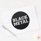 Sticker Rond Métal noir (Enveloppe)