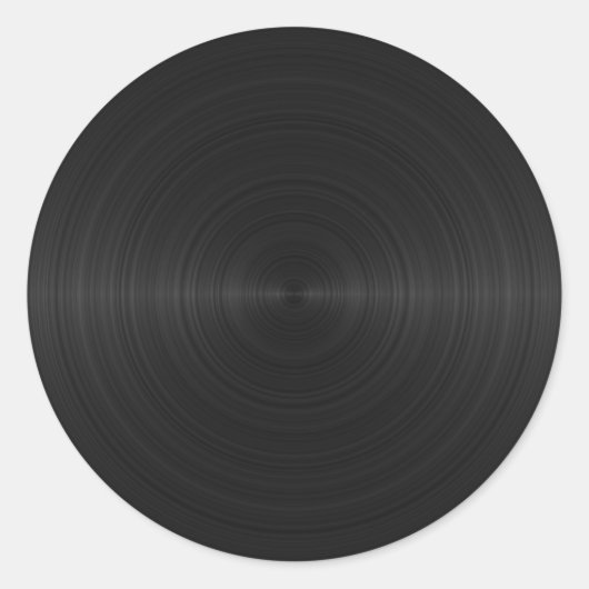 Sticker Rond Métal noir brossé (Devant)