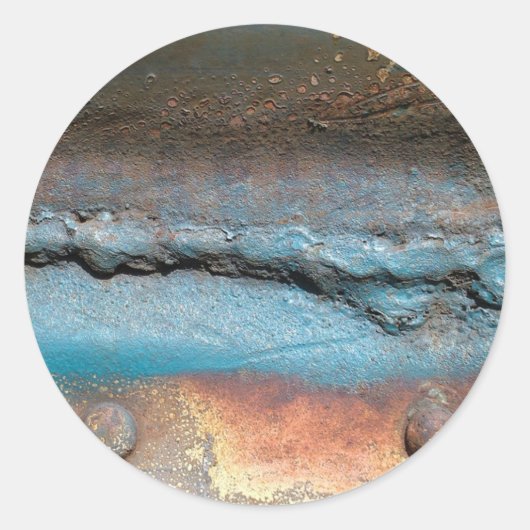 Sticker Rond Métal oxydé (Devant)