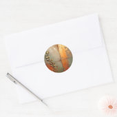 Sticker Rond Métal texturé en cuivre (Enveloppe)