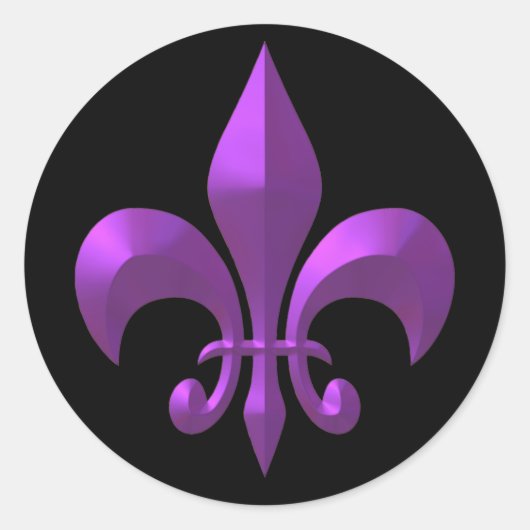 Sticker Rond Métallique pourpre (Devant)