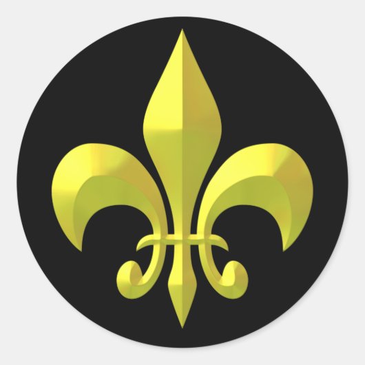 Sticker Rond Métallure jaune (Devant)