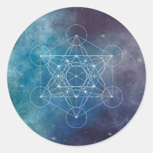 Sticker Rond Métatron, chakra, zen, géométrie sacrée, angel