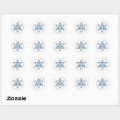 Sticker Rond Metatrons Würfel - Merkaba - Stern Tetraeder (Feuille)