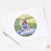 Sticker Rond Mete Simple Photo Graduation (Enveloppe)