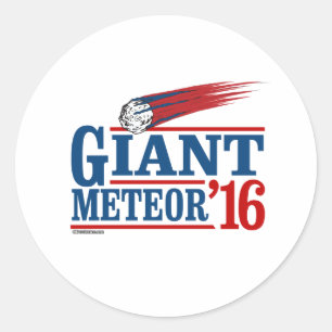 Sticker Rond MÉTÉORE GÉANT 2016 -- Anti-Trump 2016 - Politiclot