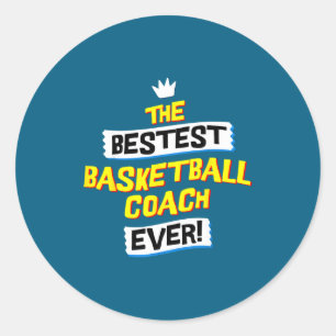 Sticker Rond Métier d'entraîneur de basketball