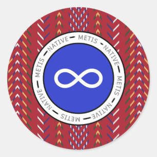 Sticker Rond Métis autochtone