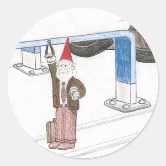 Sticker Rond métro-gnome (Devant)