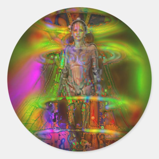 STICKER ROND MÉTROPOLE RÉTRO SUR MUG (Devant)