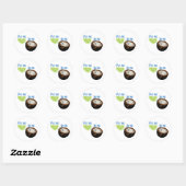 Sticker Rond Mets la chaux dans la noix de coco ! (Feuille)