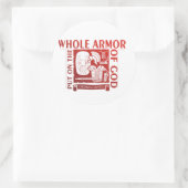 STICKER ROND METS SUR TOUT L'ARMEUR DE DIEU (Sac)