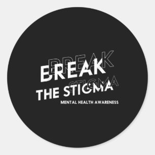 Sticker Rond Mettre fin à la stigmatisation de la santé mentale