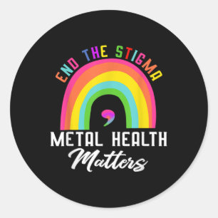 Sticker Rond Mettre fin à la stigmatisation santé mentale S sen