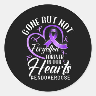Sticker Rond Mettre fin à la surdose aimée d'une surdose commém