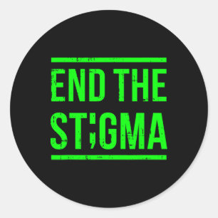 Sticker Rond Mettre un terme à la stigmatisation et la santé me