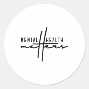 Sticker Rond Mettre Un Terme Aux Problèmes Mentaux Stigmatistes