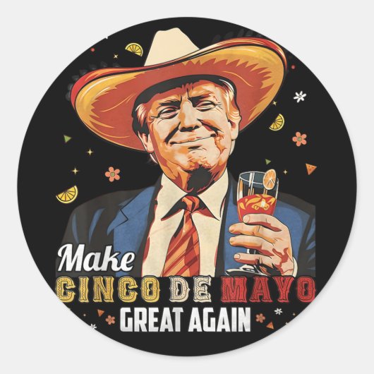 Sticker Rond Mexicain Rendre Fantastique Cinco De Mayo (Devant)