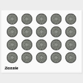Sticker Rond Mexicaine Aztec Sun Stone Maya Calendrier 1 (Feuille)