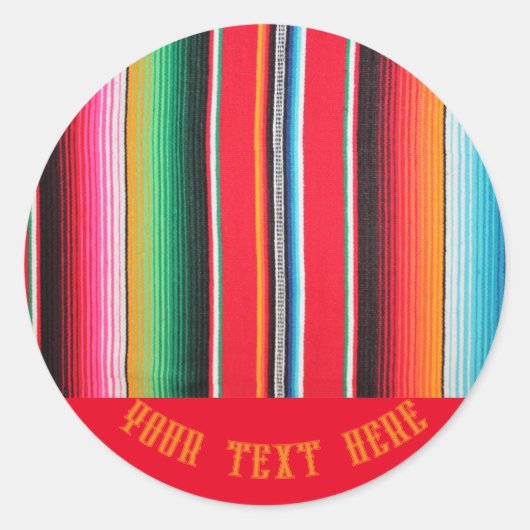 Sticker Rond mexicaine mexique poncho serape arrière - plan (Devant)