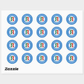 Sticker Rond Mexican Angel Hanukkah Flag Personalized Round (Feuille)