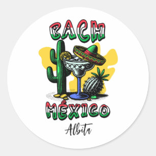 Sticker Rond mexique bachelorette filles week-end