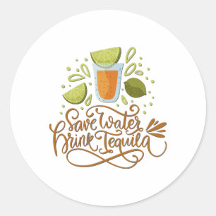 Sticker Rond Mexique - Boire Tequila - léger