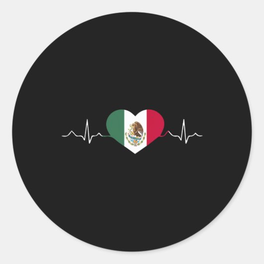Sticker Rond Mexique Drapeau Fête de l'Indépendance Mexicaine F (Devant)