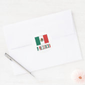 Sticker Rond Mexique et drapeau mexicain (Enveloppe)