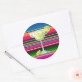 Sticker Rond Mexique Margarita Blanket Limes de sarape (Enveloppe)