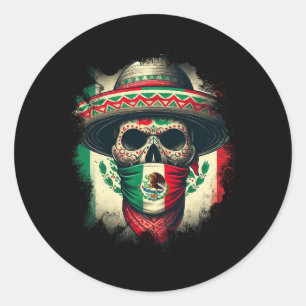Sticker Rond Mexique Mexique Cinco De Mayo Tijuana Pride Mexiqu