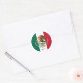 Sticker Rond Mexique & patriotes du drapeau mexicain, vacances  (Enveloppe)