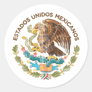 Sticker Rond Mexique - Sceau de l'estados unidos mexicanos