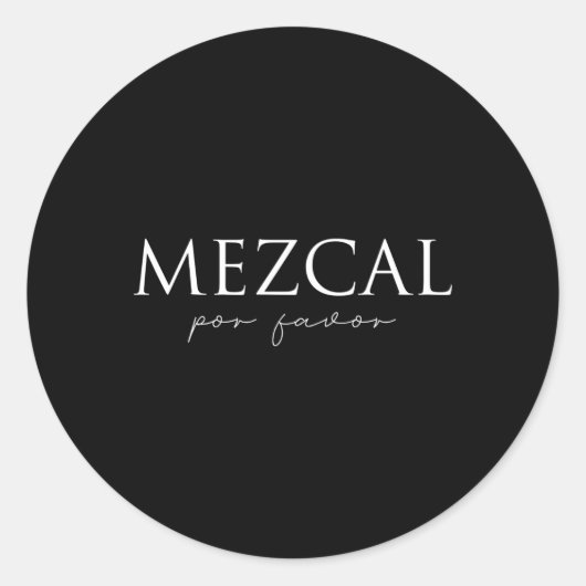 Sticker Rond Mezcal Por Favoriser (Devant)