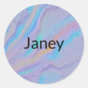Sticker Rond Mezmerizing Iridescence Stone