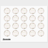 Sticker Rond Mi Bautizo rose floral (Feuille)