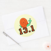 Sticker Rond Mi-marathon drôle (Enveloppe)