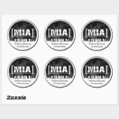 Sticker Rond MIAClan.net Décalages de haute qualité blanc/noir (Feuille)