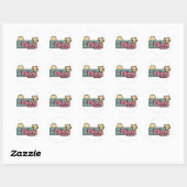 Sticker Rond Miami (Feuille)