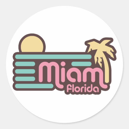 Sticker Rond Miami (Devant)