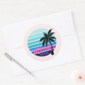Sticker Rond Miami Beach (Enveloppe)