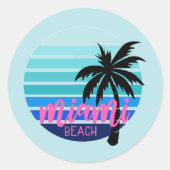 Sticker Rond Miami Beach (Devant)