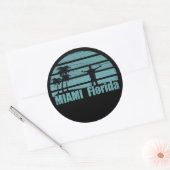 Sticker Rond Miami Beach Floride vintage (Enveloppe)