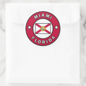 Sticker Rond Miami Floride (Sac)
