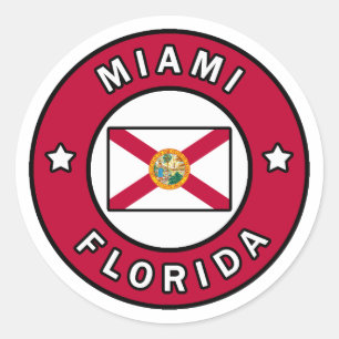Sticker Rond Miami Floride