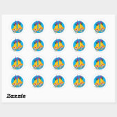Sticker Rond Mice Bell de Noël (Feuille)